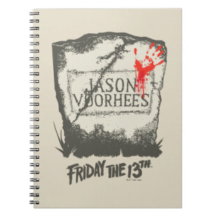 Freitag, den 13.   Jason Voorhees Headstone Notizblock