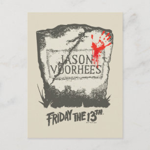 Freitag, den 13.   Jason Voorhees Headstone Postkarte