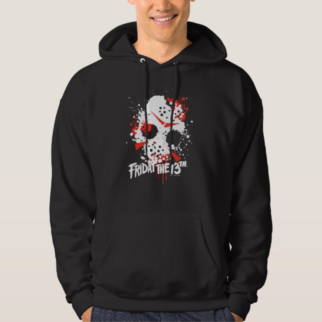Freitag, den 13. | Paint Spritzer Hockey Mask Hoodie (Vorderseite)