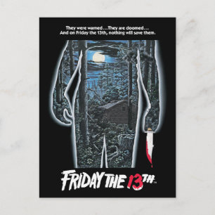 Freitag, den 13.   Silhouette Camp Theatrale Kunst Postkarte