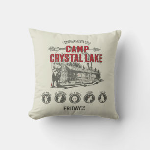 Freitag, den 13.   Willkommen im Camp Crystal Lake Kissen