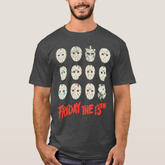 Freitag der 13. Halloween-Design Masken Freund T-Shirt