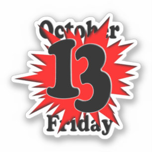 Freitag, der 13. im Oktober Aufkleber