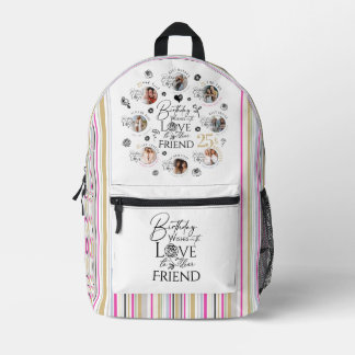`Freitag-Geburtstags-Fotocollage Bedruckter Rucksack