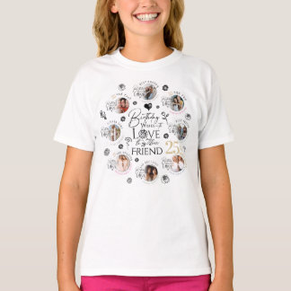 `Freitag Geburtstags-Fotocollage T-Shirt