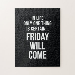 Freitag: Schwarz-weißes Arbeitsangebot Puzzle