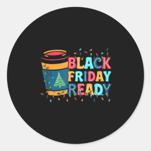 Freitag Shoping Weihnachtslicht Schwarz Shopng ber Runder Aufkleber