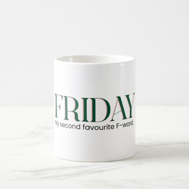 Freitag-Tasse: Weekend Energy (UK Spelling) Kaffeetasse (Mittel)