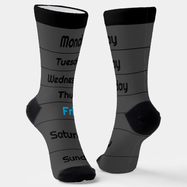 Freitag Woche Socken (Gewinkelt)