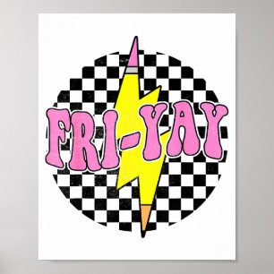 Freitag Yay Glücklicher Freitag Lustiges Wochenend Poster