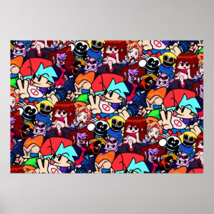 Freitagabend Funkin Collage Poster
