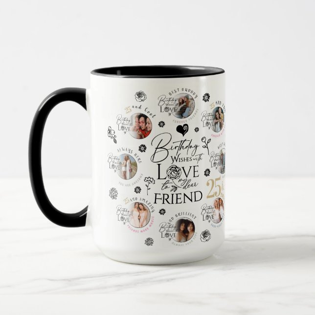 `FreitagGeburtstags-Fotocollage Tasse (Links)