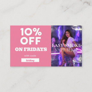 Freitagsrabatt Code Special Vapage Shop Visitenkarte