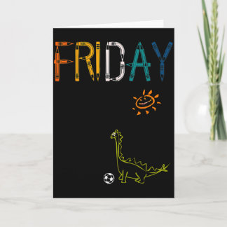 Freitagsshirt Lustig Retro Dinosaurier Tage Der Wo Karte