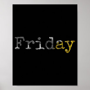 Freitagsshirt - Lustiges Vintage-Geschenk zum Gebu Poster