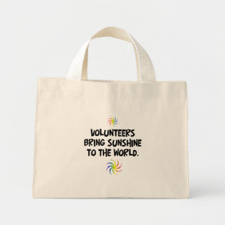 Freiwillige bringen Sonnenschein in die Welt Mini Stoffbeutel
