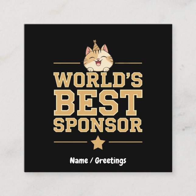 Freiwillige der weltbesten Sponsoren für die Nahru Quadratische Visitenkarte (Vorderseite)