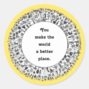 Freiwillige Geschenkideen Runder Aufkleber