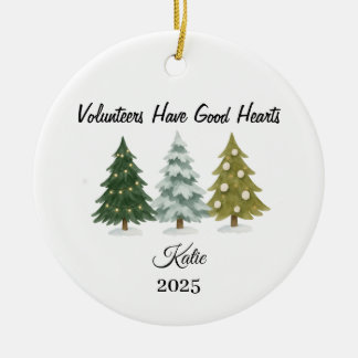 Freiwillige haben gute Herzen, Freiwilliger-Schmuc Keramik Ornament