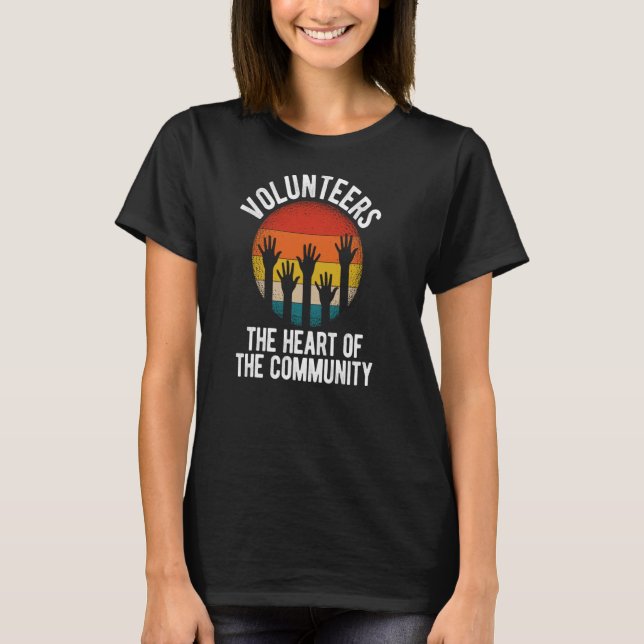 Freiwillige im Herzen der Gemeinschaft T-Shirt (Vorderseite)