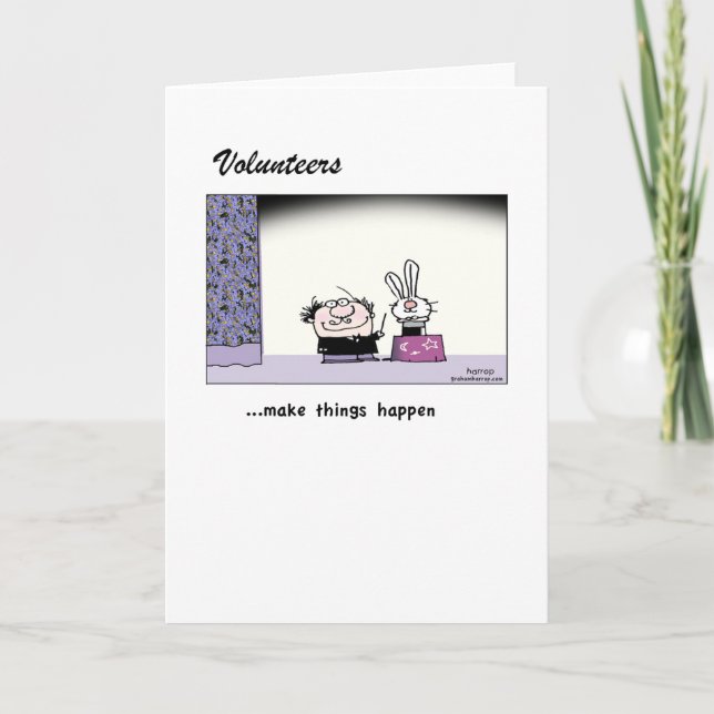 Freiwillige lassen Magie geschehen! Gruß-Karte Dankeskarte (Vorderseite)