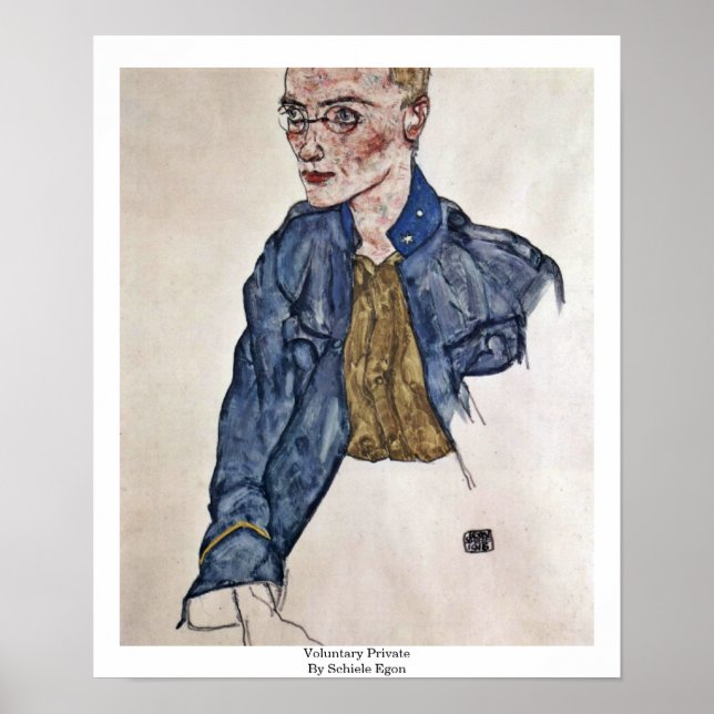 Freiwillige Privatperson von Schiele Egon Poster (Vorne)