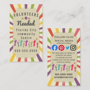 Freiwillige, schutzbedürftige covid-19 unterstüt visitenkarte