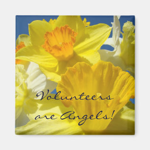 Freiwillige sind Engel! Magnet Geschenke Daffodils