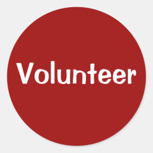 Freiwillige Stickers - Weiß auf Rot