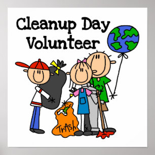 Freiwillige T - Shirt und Geschenke am Tag der Rei Poster