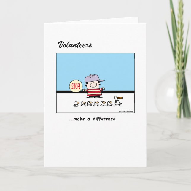 Freiwillige unterscheiden dankeskarte (Vorderseite)