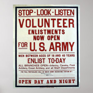 Freiwillige - US-Armee Poster