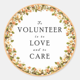 Freiwillige Wertschätzung Klassischer Rundaufklebe Runder Aufkleber