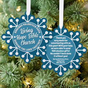 Freiwillige Wertschätzung Papier Ornament - Schnee Karte