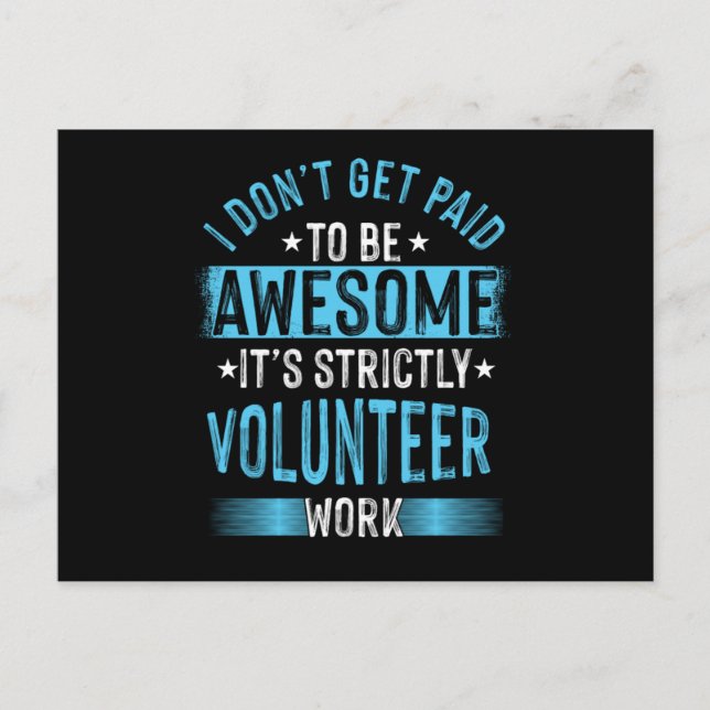 Freiwillige Wohltätigkeit Freiwillige Postkarte (Vorderseite)