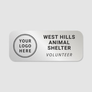 Freiwilligen-Logo Silber Namensschild