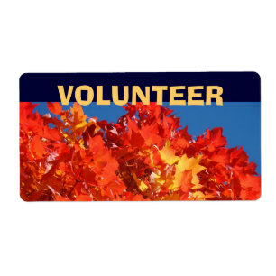 FREIWILLIGEN Name Tag Etiketten Herbstblätter indi