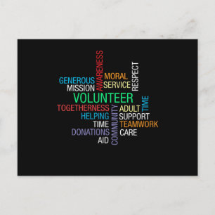 Freiwilligentätigkeit zur Wohltätigkeit von Freiwi Postkarte