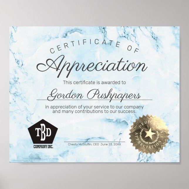 Freiwilligenzeugnis Poster (Vorne)