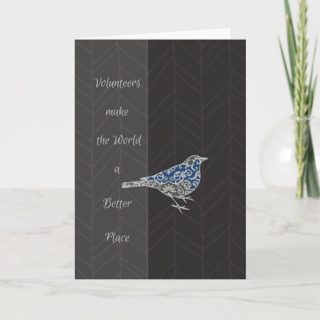 Freiwilliger danken Ihnen Dankeskarte (Vorderseite)