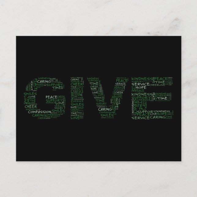 Freiwilliger: Das bestste Geschenk gibt sich Postkarte (Vorderseite)