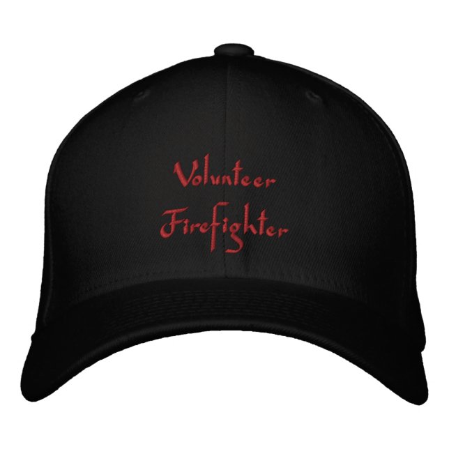 Freiwilliger Feuerwehrhut bestickt Bestickte Kappe (Vorderseite)
