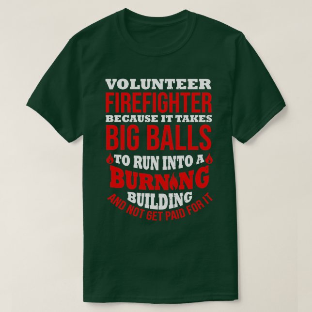 Freiwilliger Feuerwehrmann Funny Firebird-Brandsch T-Shirt (Design vorne)