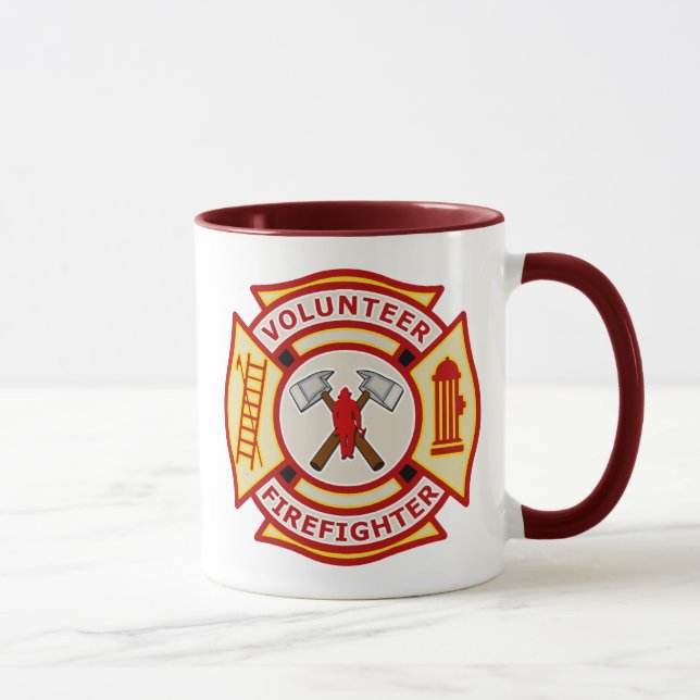 Freiwilliger Feuerwehrmann-Malteserkreuz Tasse (Rechts)