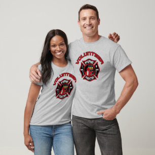 Freiwilliger Feuerwehrmann Modernes Abzeichen T-Shirt