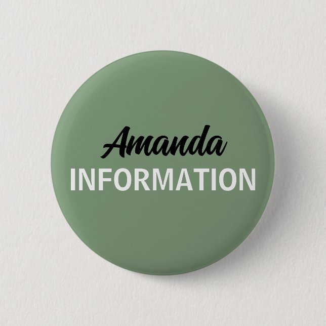 Freiwilliger für grüne Informationen Button (Vorderseite)