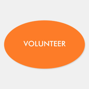 FREIWILLIGER OVALER AUFKLEBER