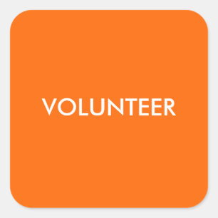 FREIWILLIGER QUADRATISCHER AUFKLEBER