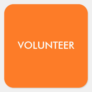 FREIWILLIGER QUADRATISCHER AUFKLEBER