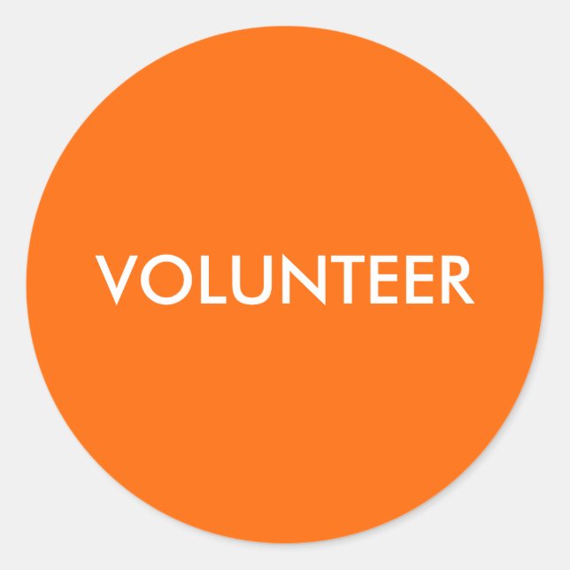 FREIWILLIGER RUNDER AUFKLEBER (Vorderseite)
